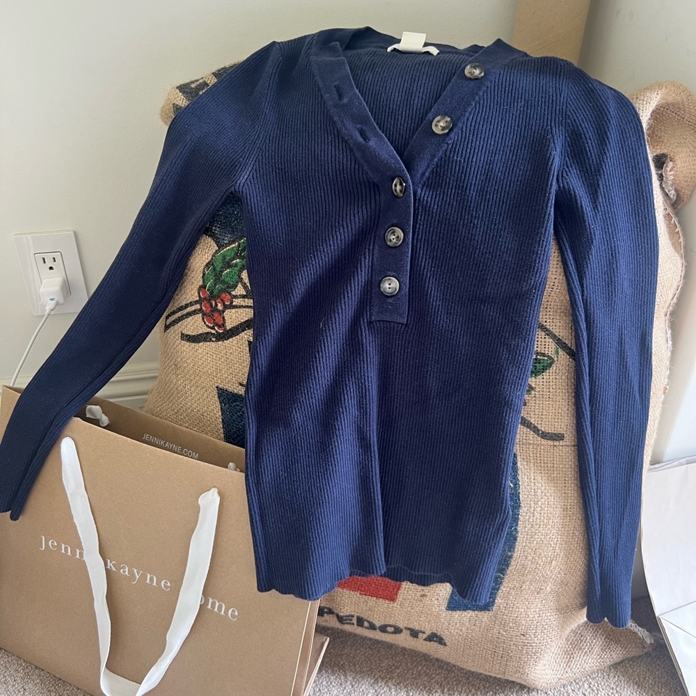 Button Down Sweater Top